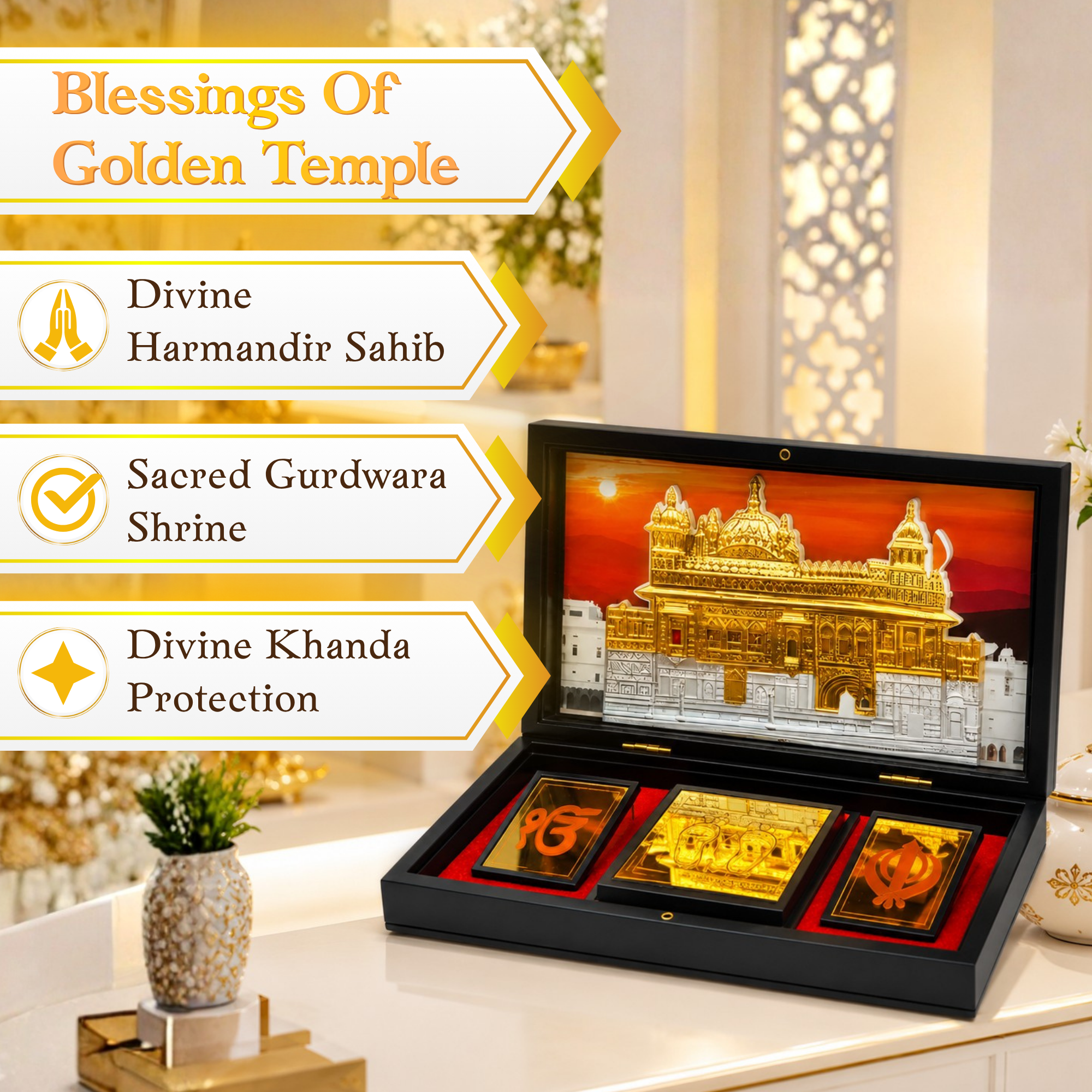 Golden Temple Puja Box – Big