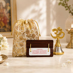 Durga Chalisa Pouch with Solid Brass Om Bell (Set of 5) - image 6
