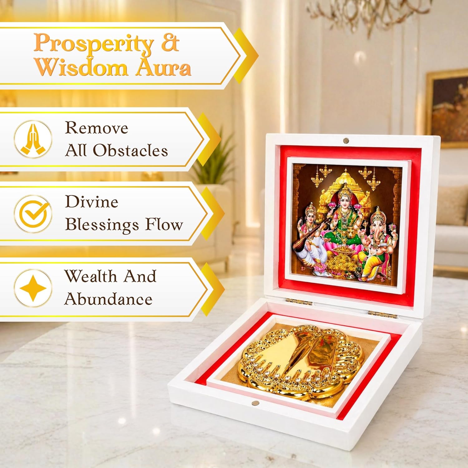 Laxmi Ganesh Saraswati 3D Pooja Box - image 2