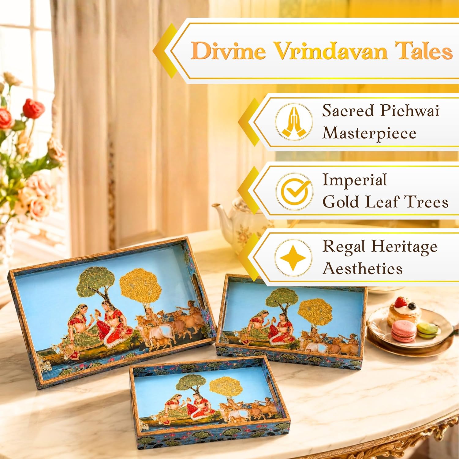 Vrindavan Tales Serving Tray (Medium) - image 2