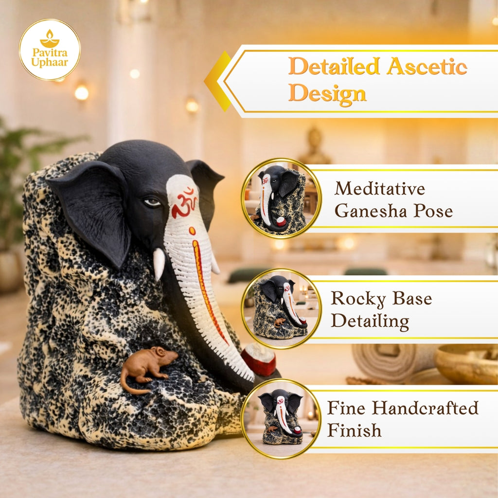 Ascetic Ganesha Meditation Idol