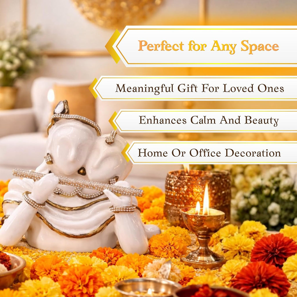 Radha Krishna Idol Silver Finish | Divine Love Couple Murti | Hindu God Statue for Home Temple & Pooja Room | Spiritual Home Décor | Gift Item - image 4