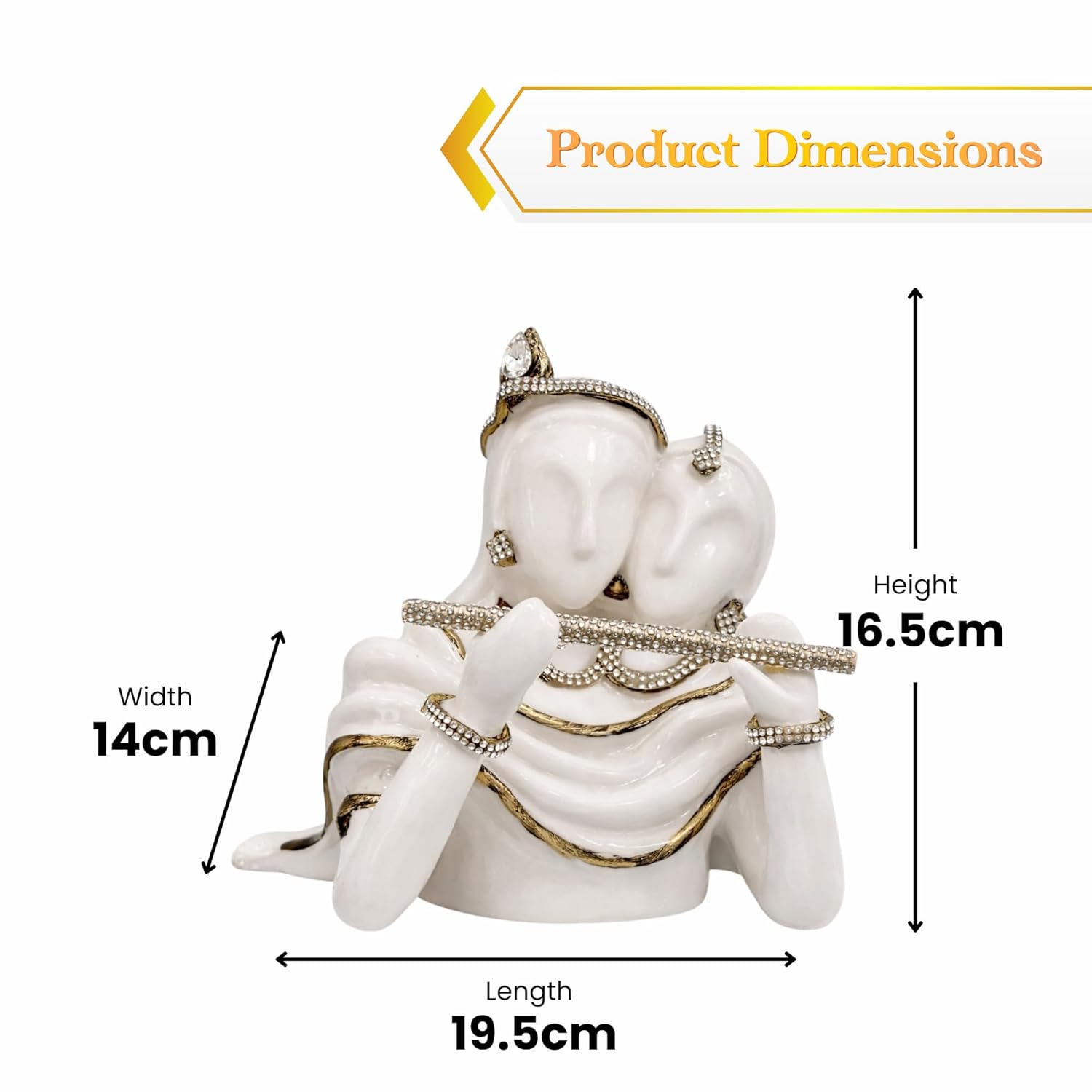 Radha Krishna Idol Silver Finish | Divine Love Couple Murti | Hindu God Statue for Home Temple & Pooja Room | Spiritual Home Décor | Gift Item - image 5