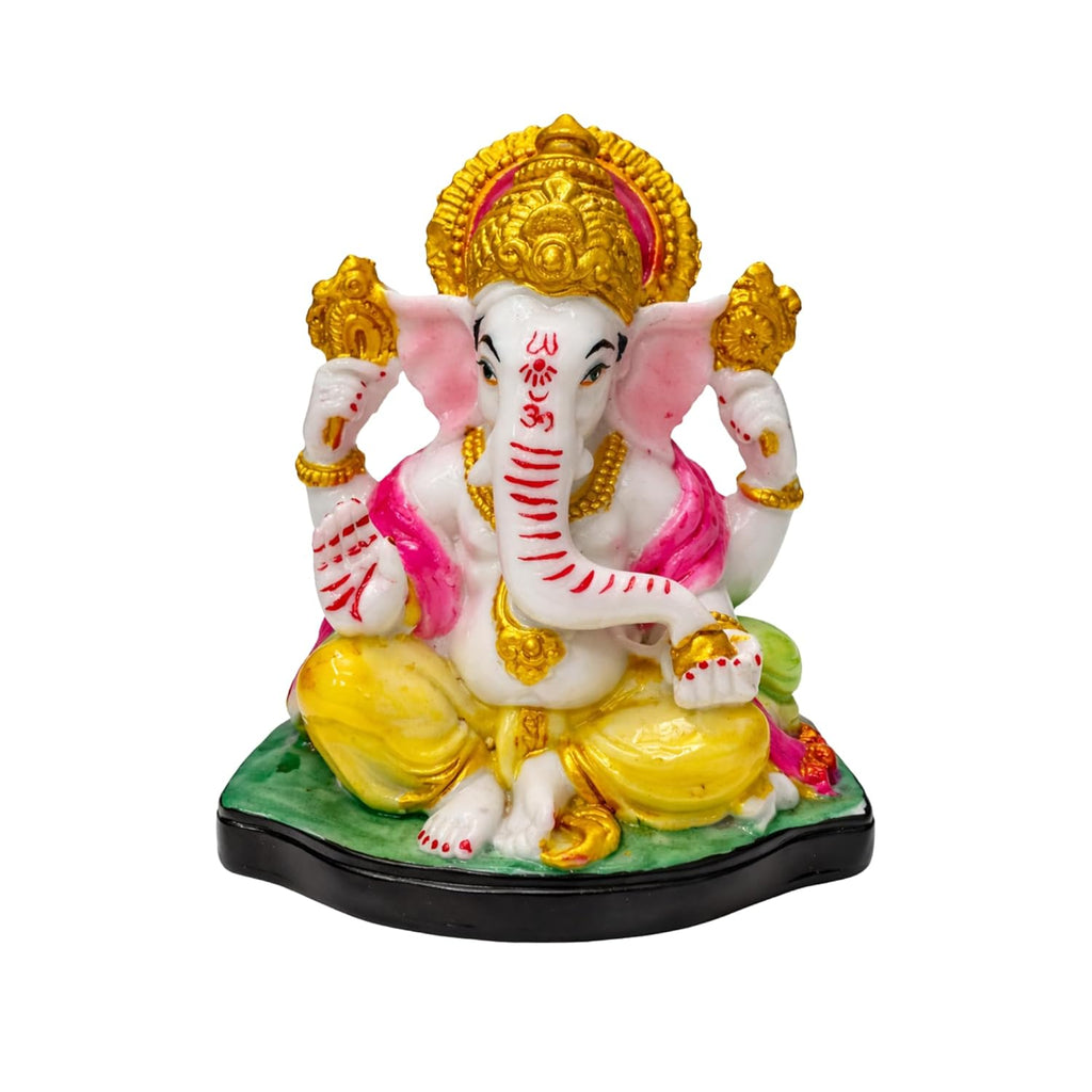 Lord Ganesha Idol Multicolour | Ganpati Murti for Home Temple & Pooja Room | Symbol of Wisdom, Prosperity & Good Luck | Spiritual Gift Item - image 1