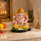 Lord Ganesha Idol Multicolour | Ganpati Murti for Home Temple & Pooja Room | Symbol of Wisdom, Prosperity & Good Luck | Spiritual Gift Item - image 7