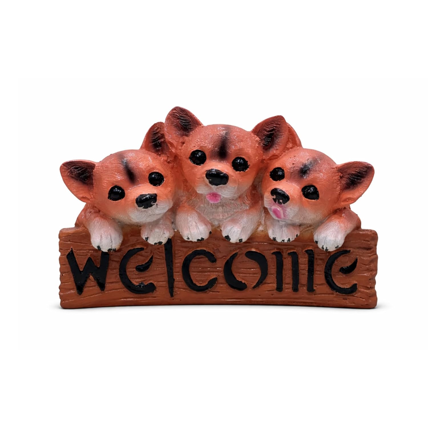 Dog Welcome Showpiece | Three Puppy Figurine for Home Entrance | Decorative Welcome Sign | Gift for Housewarming & Home Décor - image 1
