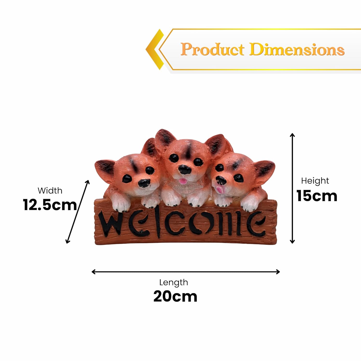 Dog Welcome Showpiece | Three Puppy Figurine for Home Entrance | Decorative Welcome Sign | Gift for Housewarming & Home Décor - image 5