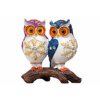 Hand-Painted Owl Couple Figurine | Decorative Showpiece Symbolising Wisdom & Love | Elegant Home Décor for Couples - image 1