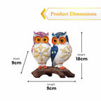 Hand-Painted Owl Couple Figurine | Decorative Showpiece Symbolising Wisdom & Love | Elegant Home Décor for Couples - image 5