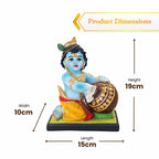 Blue Bal Krishna with Makhan Idol