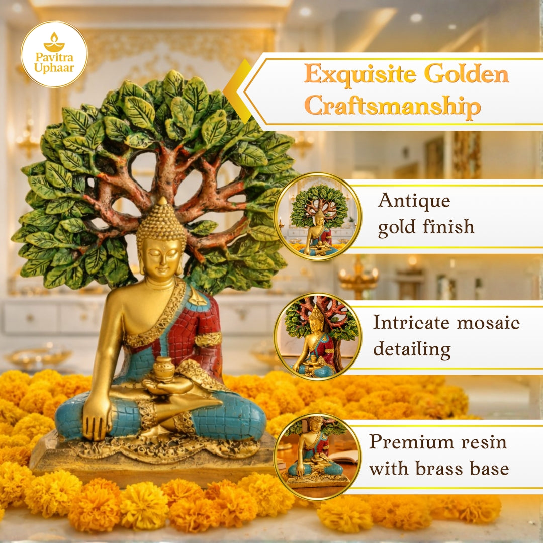 Buddha Under Bodhi Tree Idol