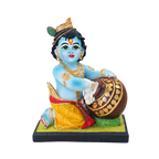 Blue Bal Krishna with Makhan Idol