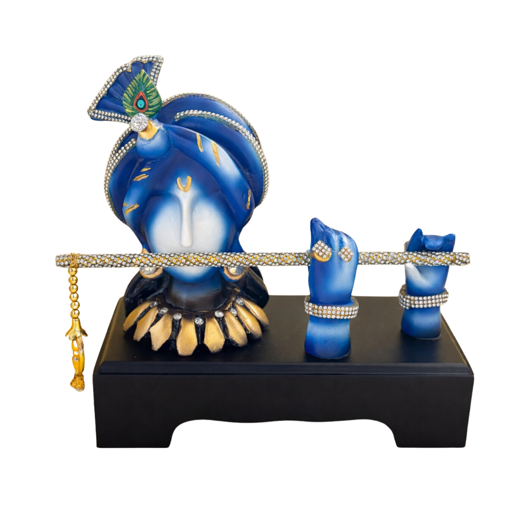Royal Peacock Krishna Reclining Idol