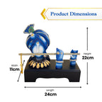 Royal Peacock Krishna Reclining Idol
